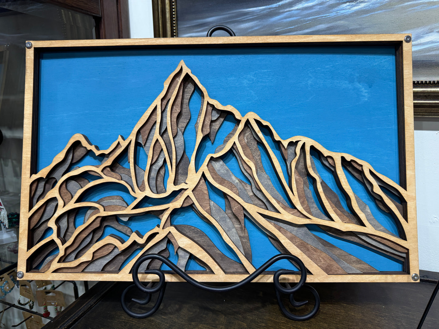 HE Mountain scene 18x 11 painted