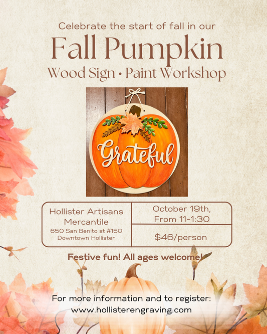 HE pumpkin Sign Paint Class 10/19