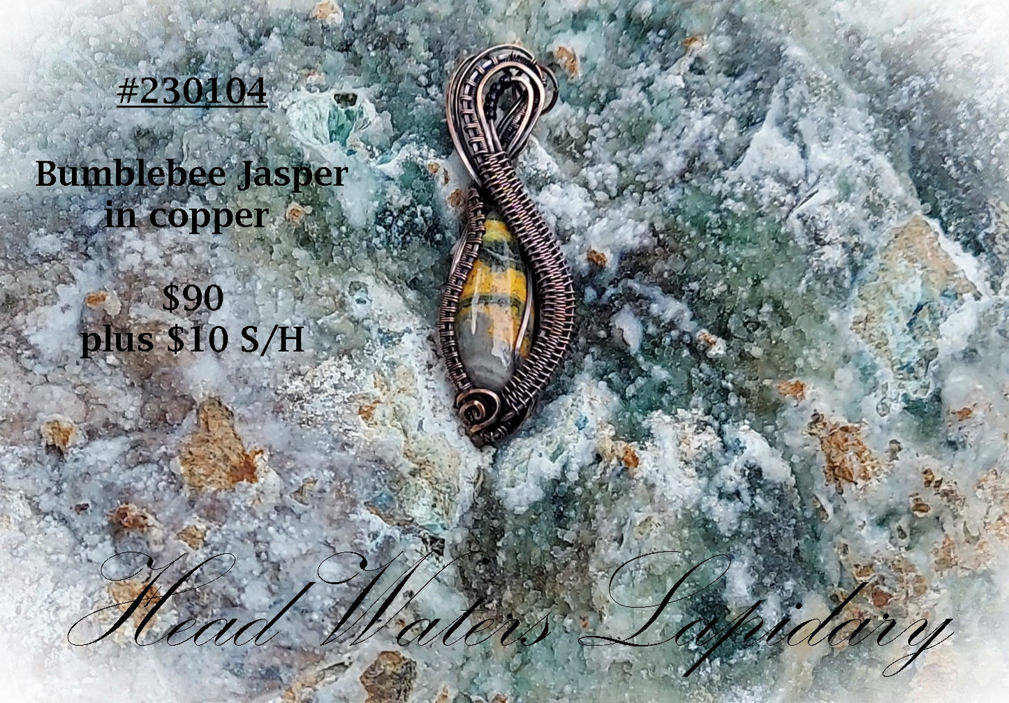 HL #230104 Bumblebee Jasper in Copper