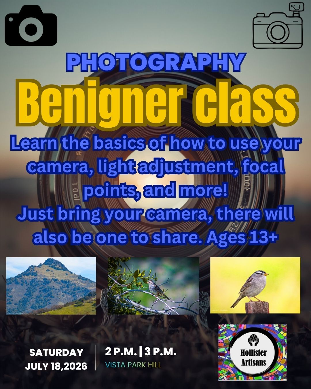 Photography Beginner Class 7/18