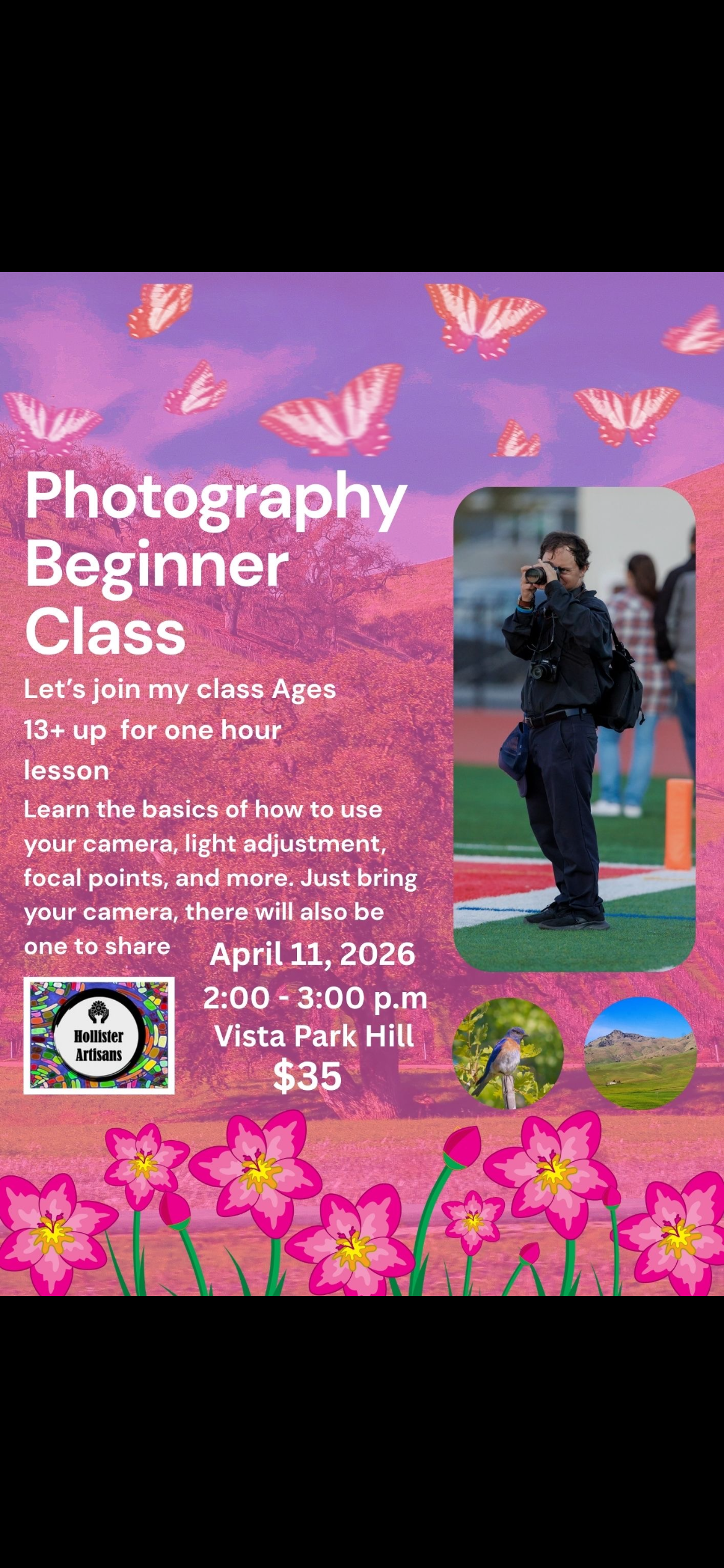 Photography Beginner Class 4/11