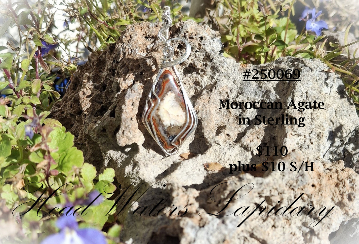HL #250069 Morroccan Seam Agate in Sterling