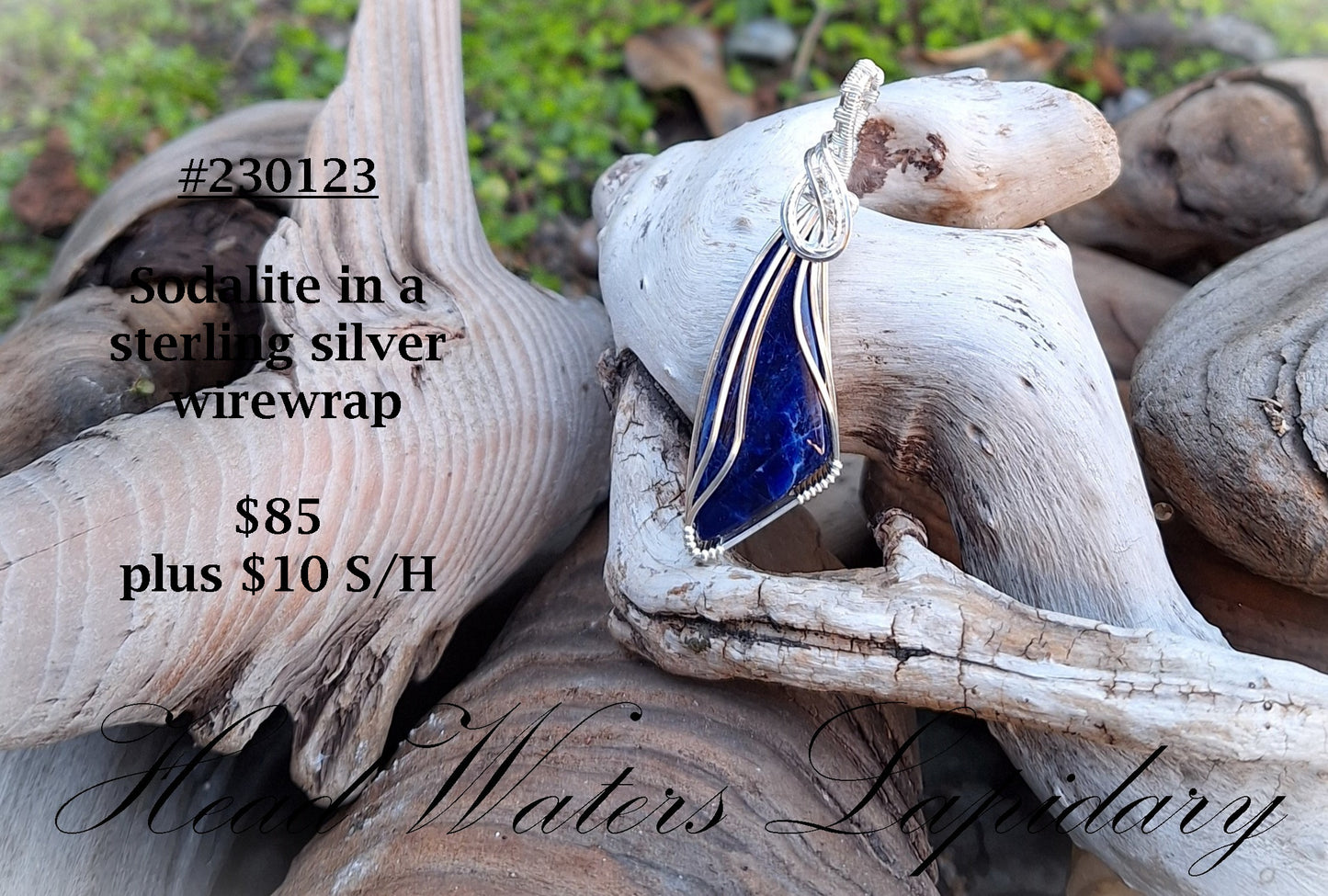 HL #230123 Sodalite Silver Pendant