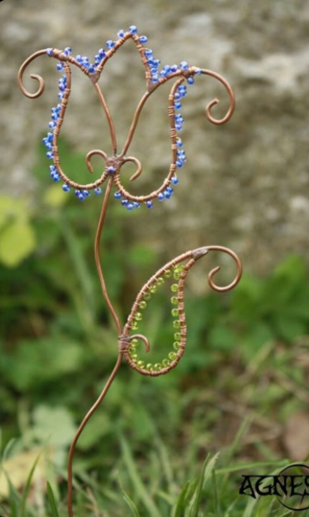 Copper Garden Stake Suncatcher