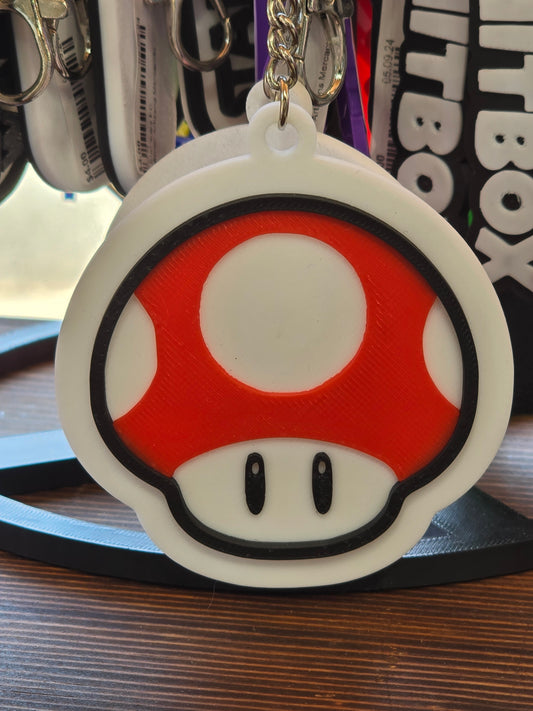 MR Mario Mushroom Keychain