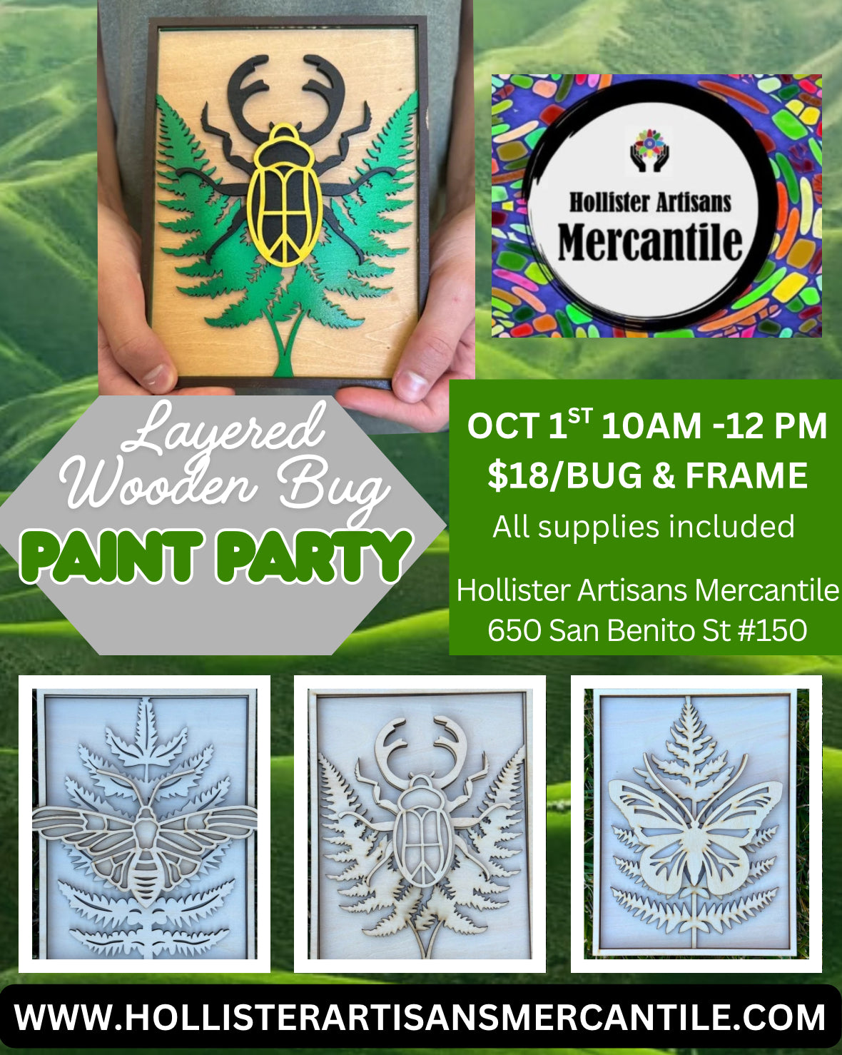 Big Bug Paint Party 10/1