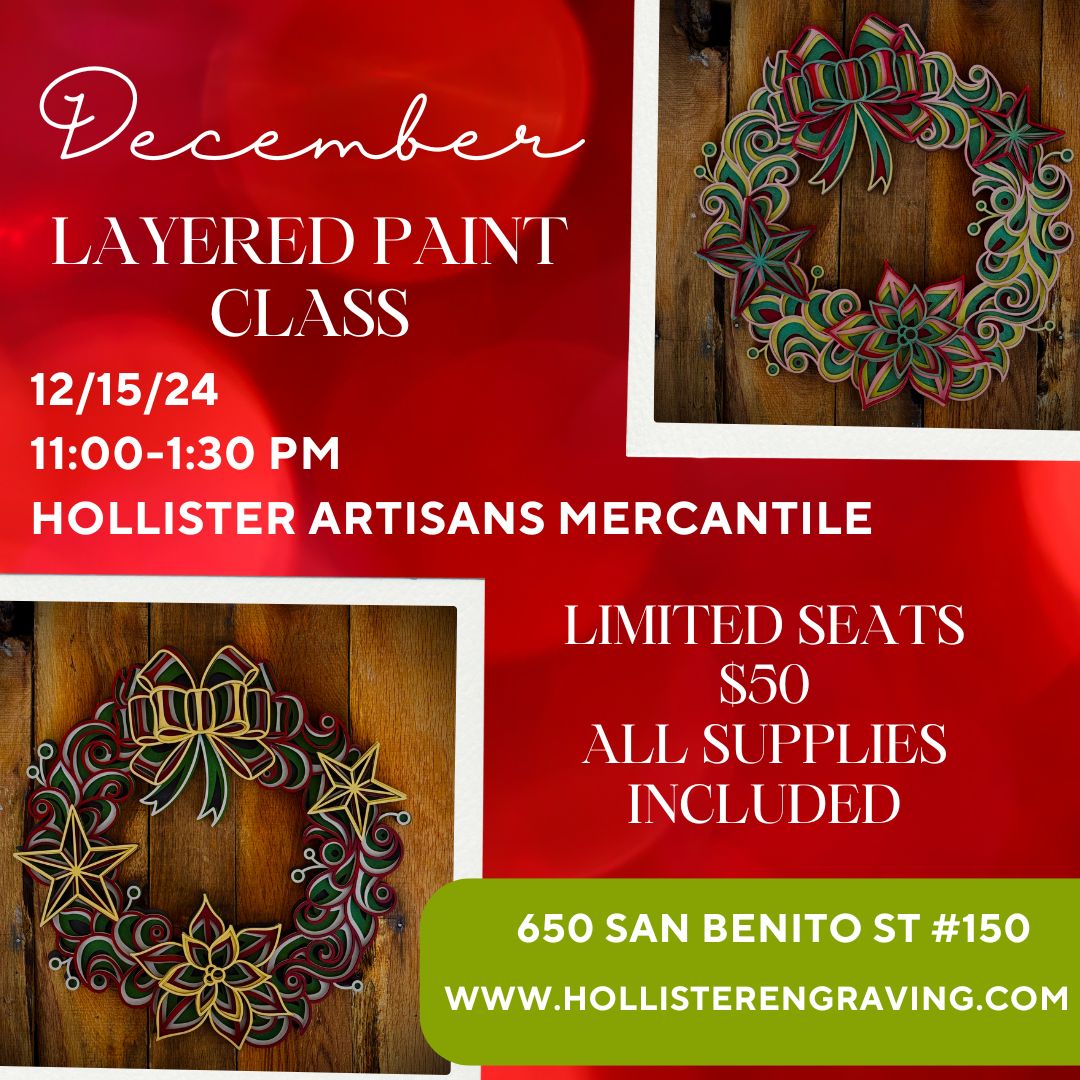 HE Layered Christmas Art Class 12/15