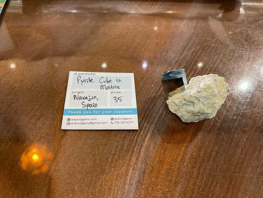EG60 Pyrite Cube in Matrix