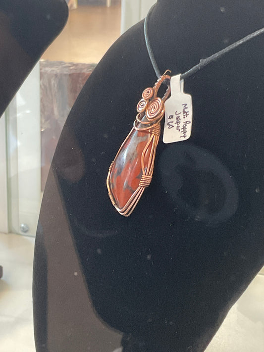 HL MH Poppy Jasper Pendant Copper