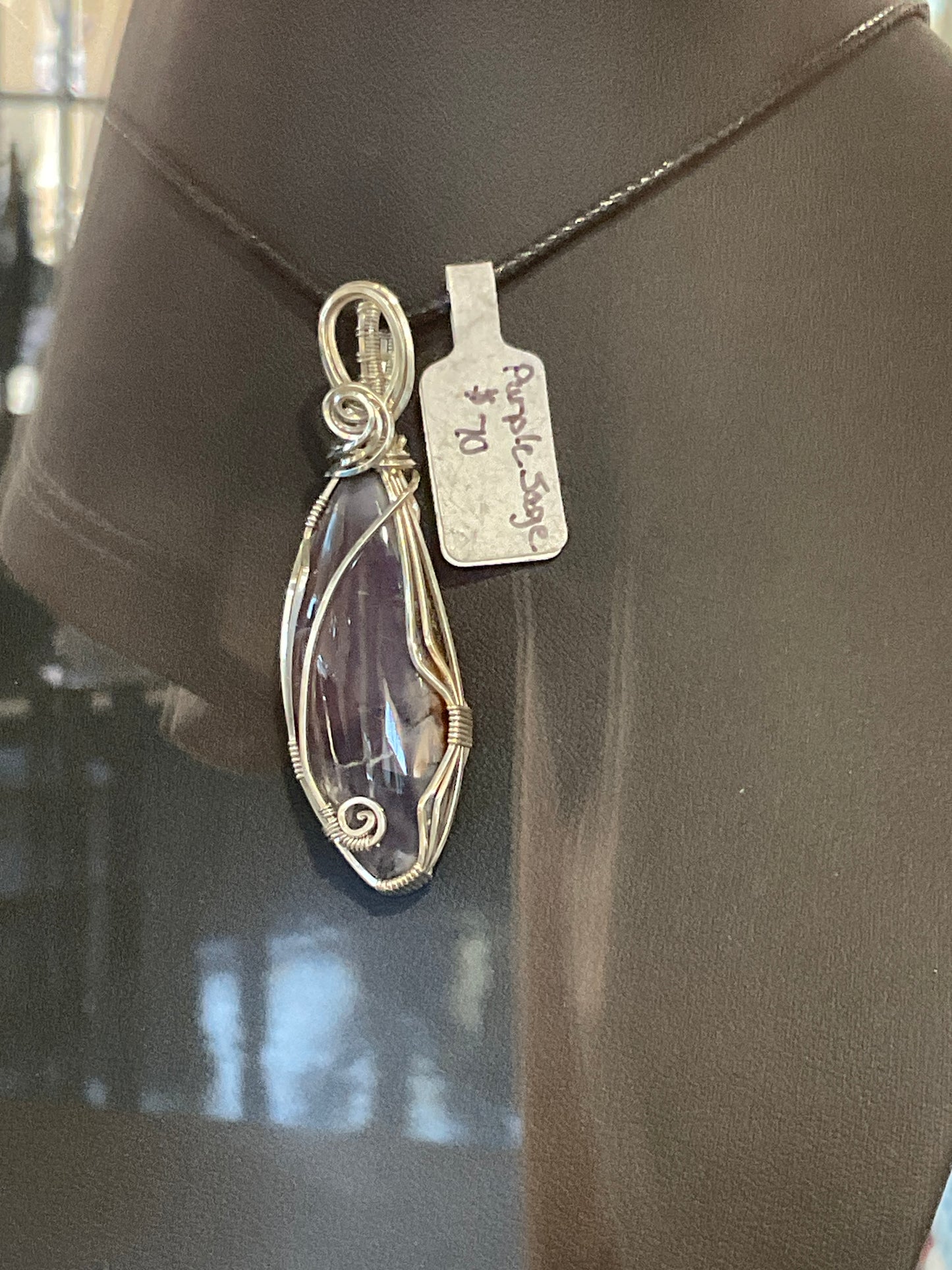 HL Purple Sage Agate Pendant