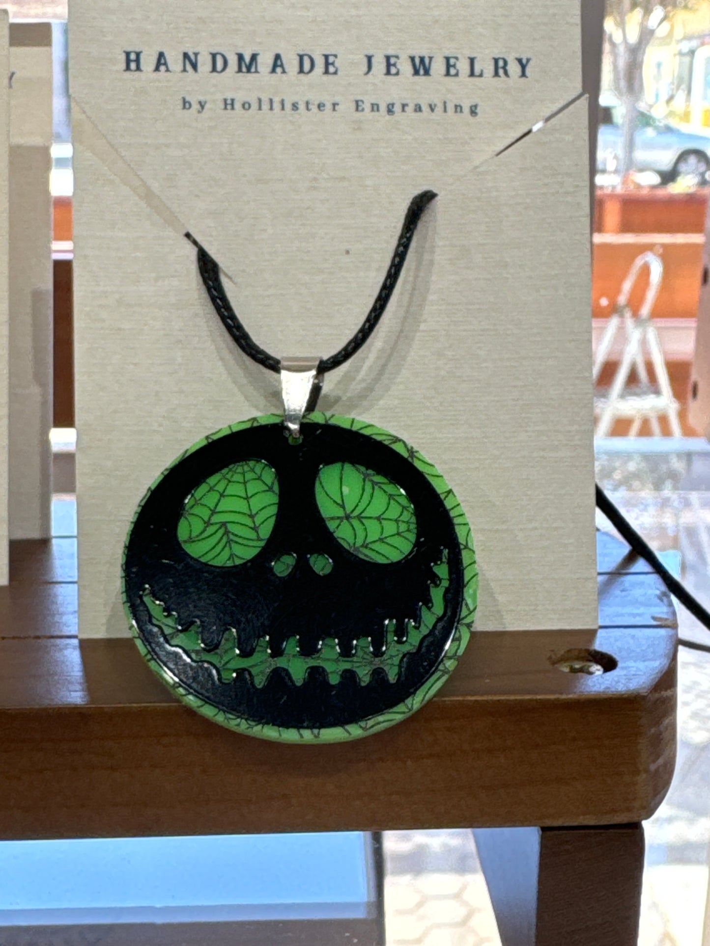 HE Halloween Jack skellington necklace