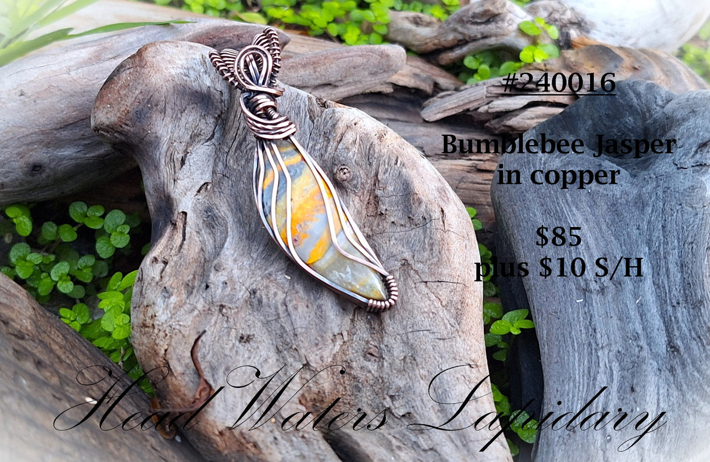 HL #240016 Bumblebee Jasper in Copper