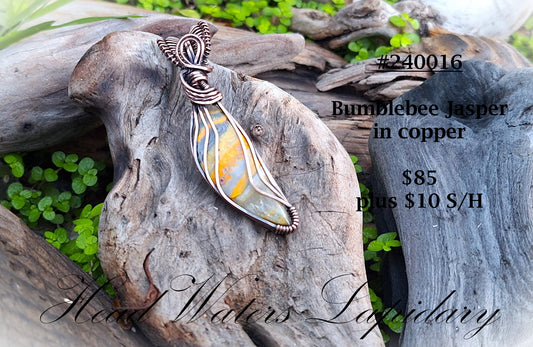 HL #240016 Bumblebee Jasper in Copper