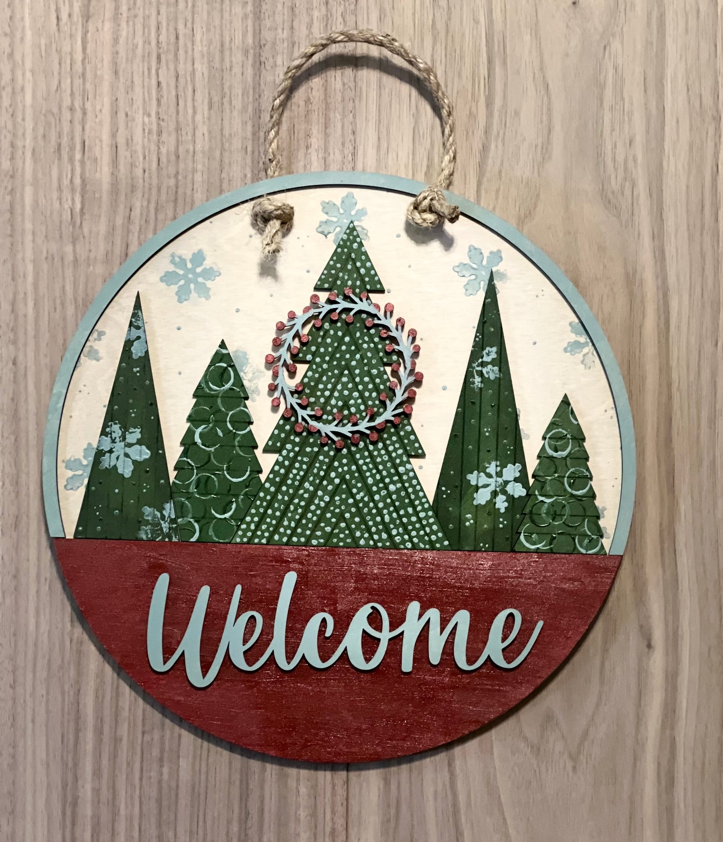 HE Layered winter door sign Class 12/6