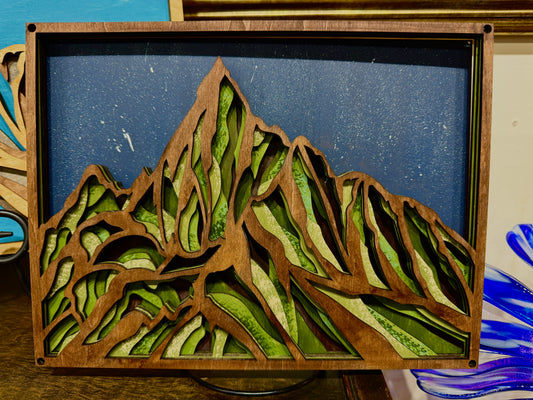 HE Mountain scene 11x8.5 painted