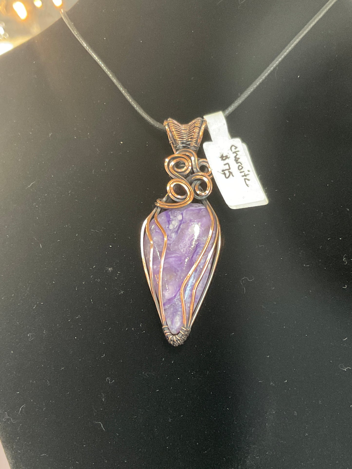 HL charoite copper pendant