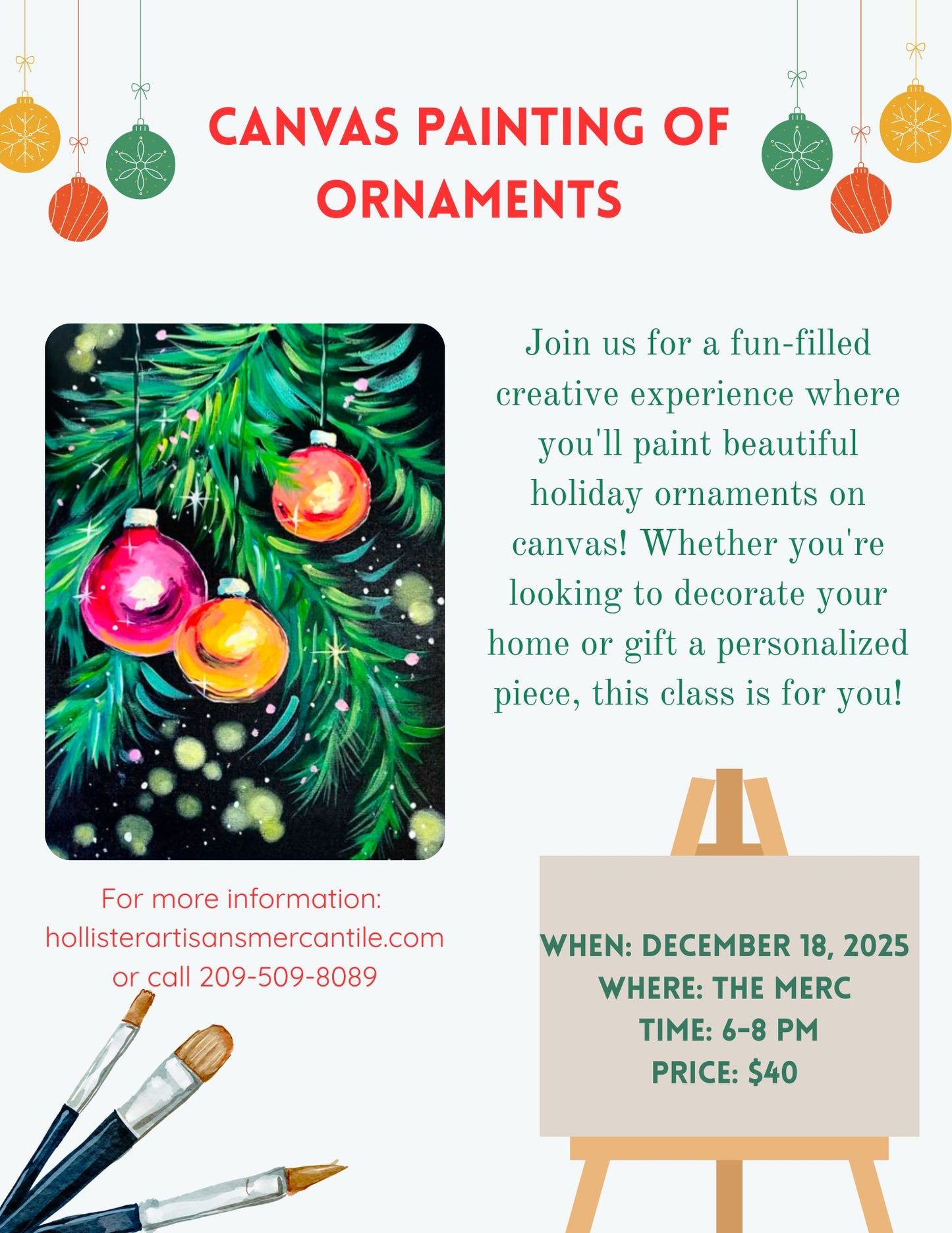 Paint Night Ornaments