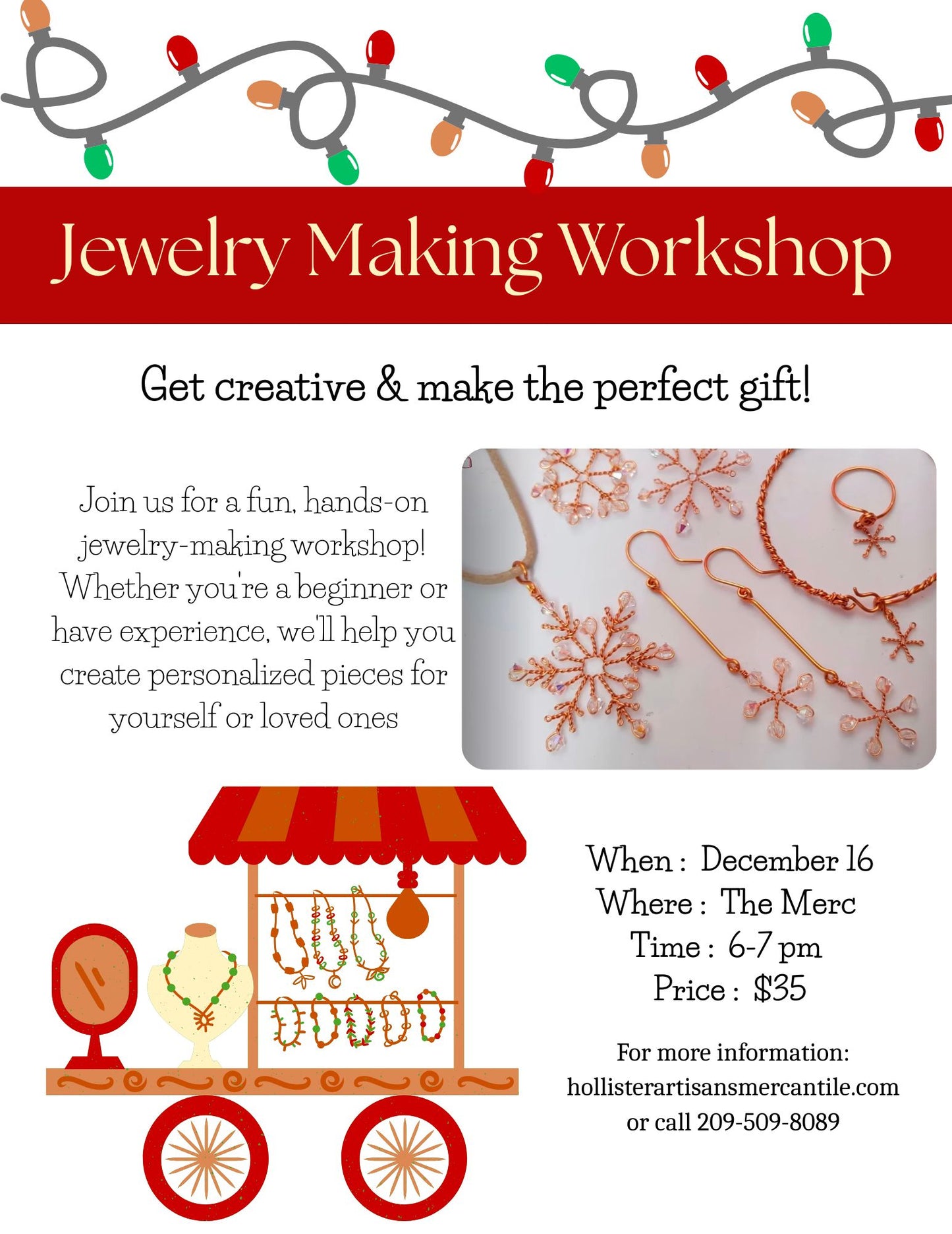 Snowflake Jewelry Class