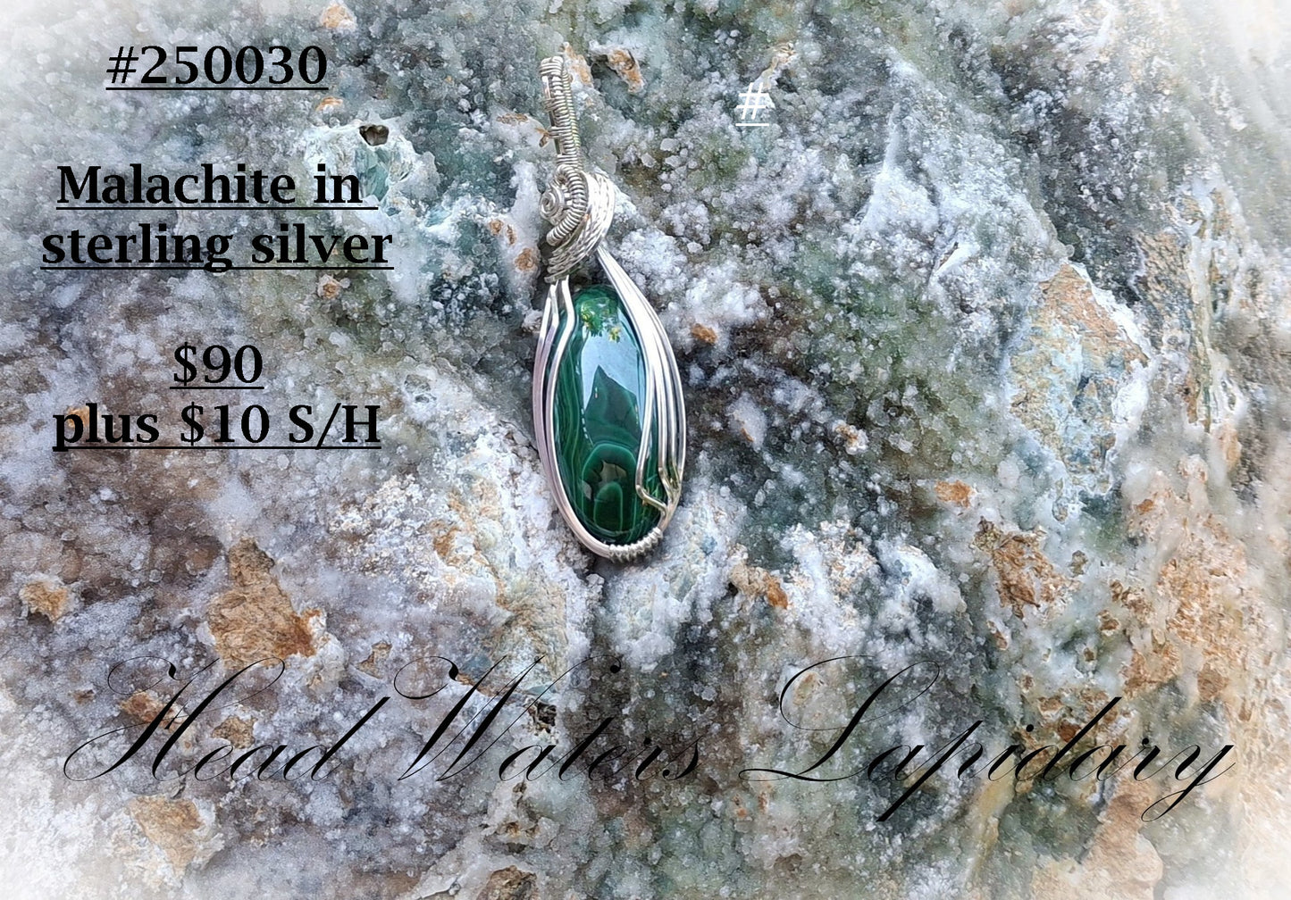 HL #250030 Malachite in Sterling