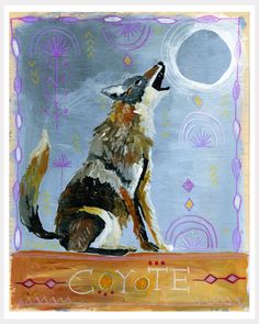 Art Camp Ages 8-12yrs 7/1 Great Outdoors Coyote Painting and Flower Suncatchers (8:30am)