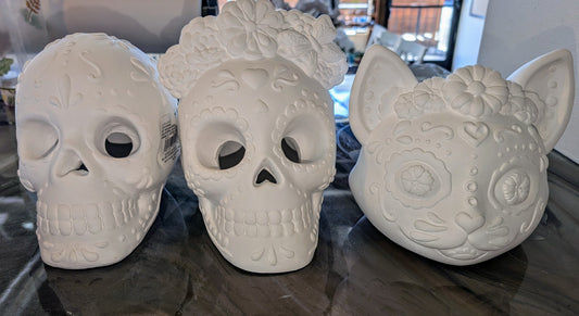 Ceramic Sugar Skull Painting 10/26